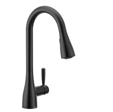 MOEN 87260BL Doherty Single Handle Pull-Down Sprayer Kitchen Faucet Matte Black