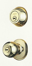 Deadbolt Knob Door Lock Combination Set Brass NEW