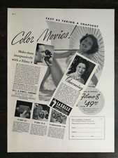 Vintage 1937 Bell  Howell Color Filmo 8 Video Camera Full Page Original Ad 721