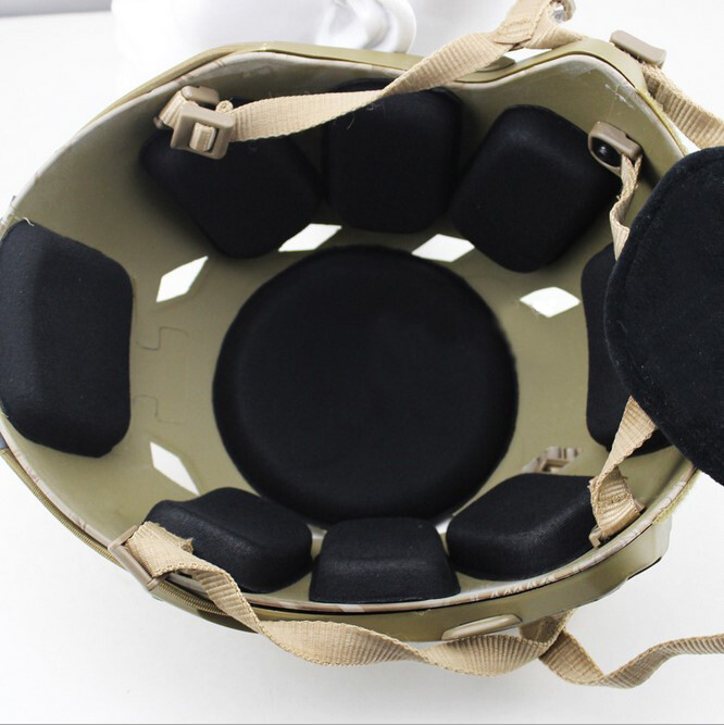 Kit De 19 Coussinets De Protection Pour Casque Tactique - Mousse EVA Mémoire Noire - ACH USMC PASGT