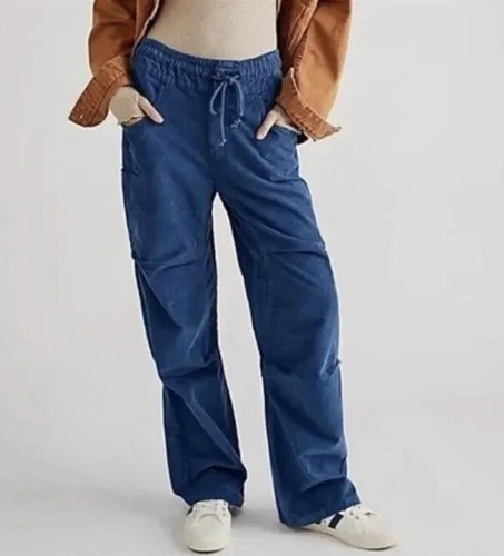 M We The Free People blau modern Love Hochhaus Knopfzughose - Bild 2 von 3