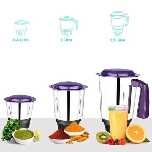 MORPHY RICHARDS MIXER GRINDER AERO PRO 500W PURPLE COLOUR 640127 + FREE SHIPPING - Picture 4 of 4
