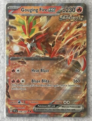 Gouging Fire ex 038/162 Temporal Forces DOUBLE RARE Holo Pokemon Card NM