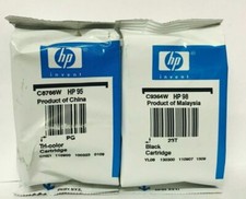 2 pack OEM Genuine HP 98 Black 95 Tri Color Combo Ink cartridge for Printer