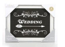 Wedding Signs RUSTIC WEDDING Directional - 11.5" 3 PIECES