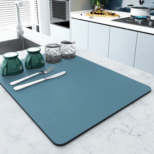 Super Absorbent Kitchen Absorbent Draining Mat Drying Mat Quick Dry Drain Pad UK - Picture 3 of 16