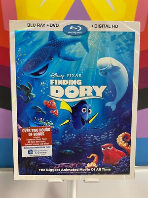 Finding Dory (Blu-ray/DVD, 2-Disc Set + Digital HD) NEW w/slipcover
