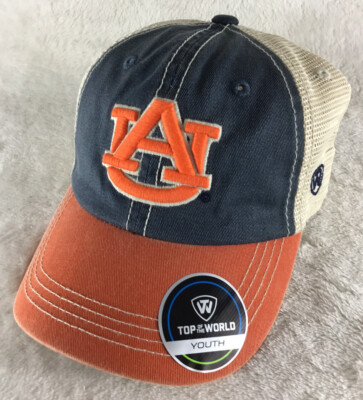 Auburn Tigers NCAA Top of the World Baseball Hat Youth Snapback Cap Navy  Orange