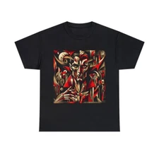 Vintage Style T Shirt Sexy Vampire Tee Horror Streetwear Retro Cubism Art Scary