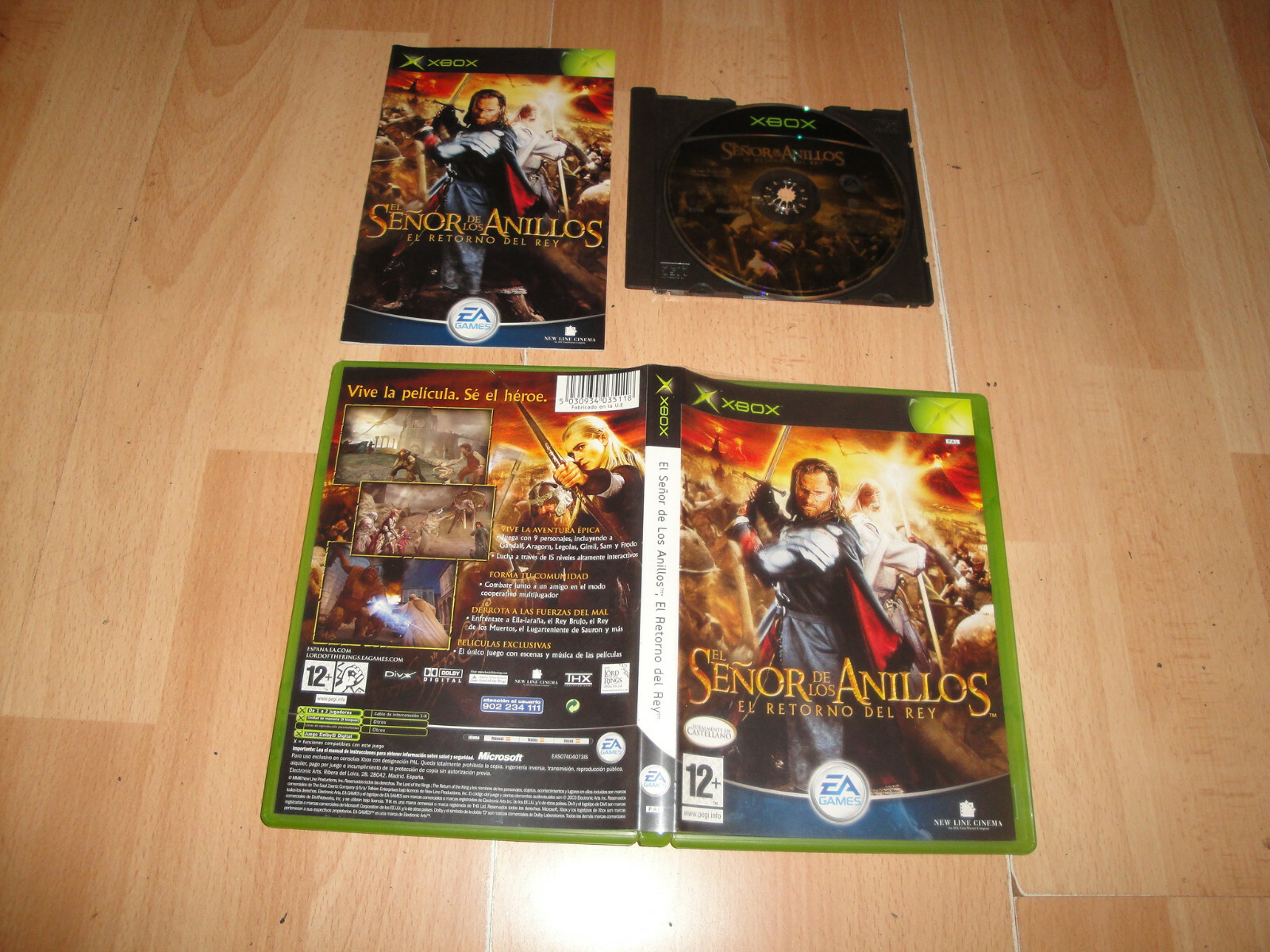 EL SEÑOR DE LOS ANILLOS EL RETORNO DEL REY PARA LA PRIMERA XBOX EN BUEN ESTADO