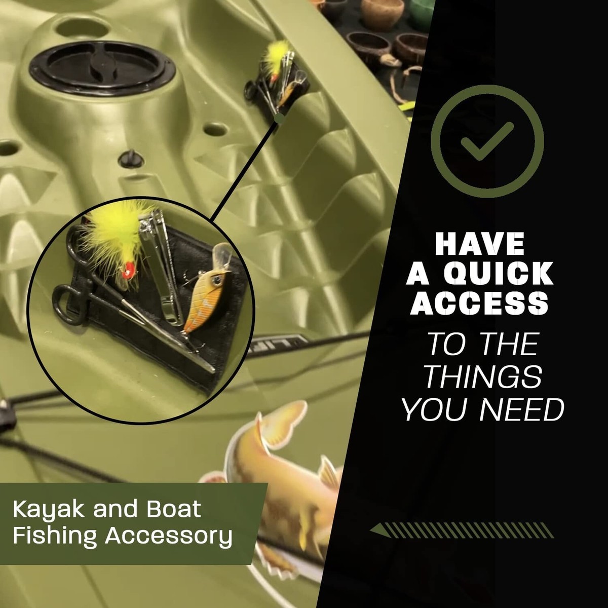 cheap kayak fishing accessories Magnalure Magnetic Adhesive Pad | 4 x 6 in