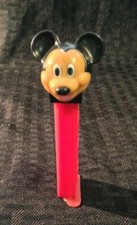 Vintage PEZ Candy Dispenser Walt Disney's MICKEY MOUSE (Red, Footed) China