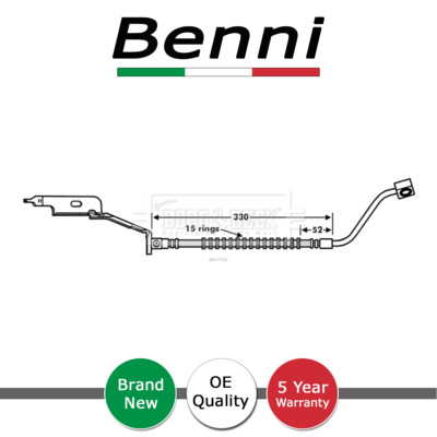 Brake Hose Front Left Benni Fits Chrysler Voyager 2000-2008 4683791AE