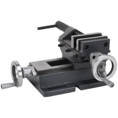 100 mm Profi Kreuzschraubstock - 75 mm Backenöffnung - Präzisionsbohren & Fräsen