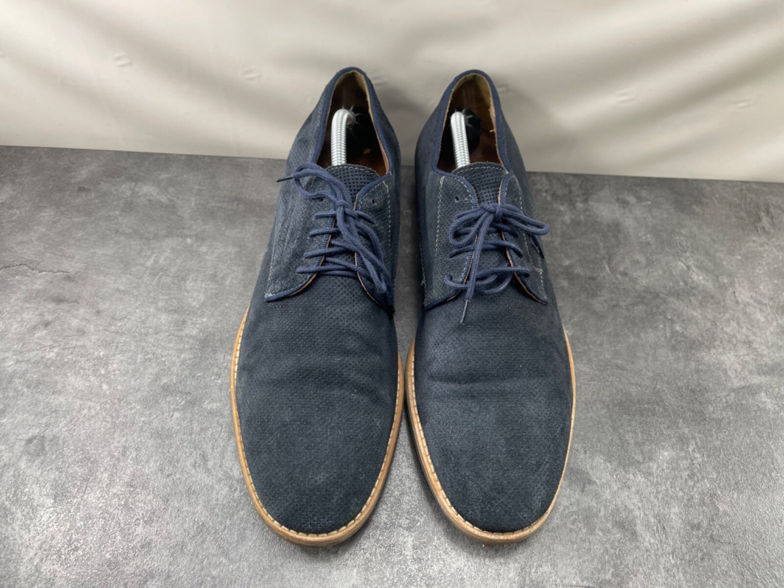 SAOLA Scarpe Oxford Blue by Saks 5th Avenue uomo 11 M clic destro blu scamosciato abito derby