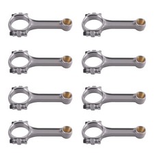 5140 Steel I-beam 5.7 Connecting Rods For Chevy Sbc 350 Floating Pin Set Of 8