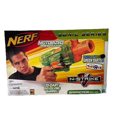 Nerf N-Strike Barricade RV-10 Motorized 10-Dart Revolving Barrel Blaster NIB New