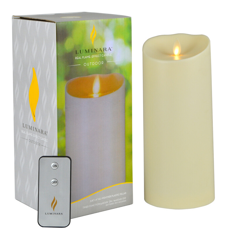 Luminara Outdoor Waterproof Pillar Candle Light Flameless Moving Wick 5