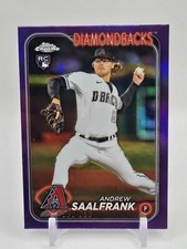 2024 Topps Chrome Andrew Saalfrank Purple Refractor /250 RC #178 Diamondbacks