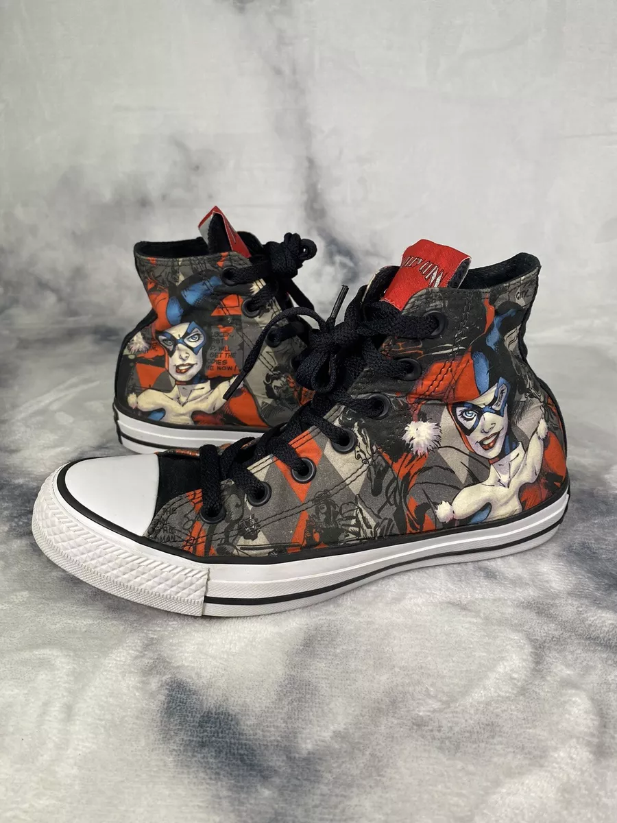 Harley quinn top converse size 8
