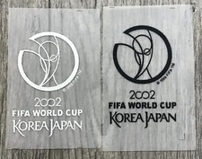 World Cup 2002 Korea Japan Iron On Patch Badge Soccer Shirt Jersey white/Black