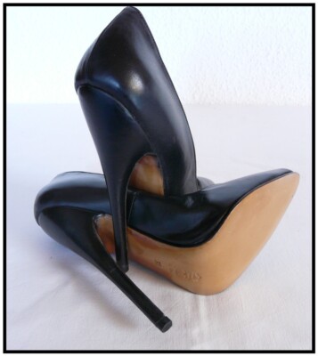  Extreme High Heels, von MI PIACI ,  Leder Pumps mit 15 cm Absatz + Schachtel
