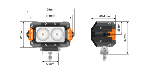 STEDI™ ST3301 PRO 4.6" 2 LED WORK LIGHT - Picture 12 of 12