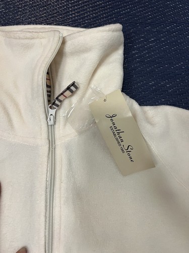 Chaqueta Suéter Jonathan Stone Beige Mujer EE. UU. Talla XL Nueva - Imagen 10 de 13