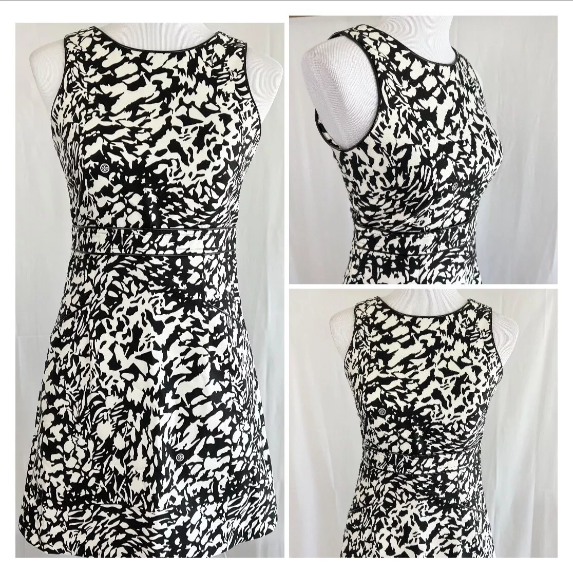 Tory burch black and white cheap dress