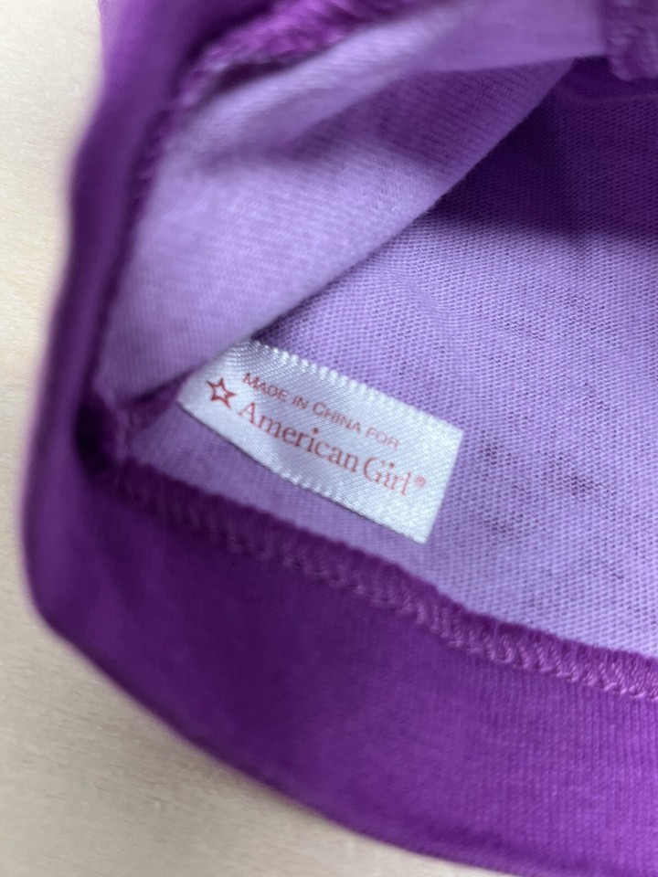 American Girl Doll Purple Sweater Top TieDye Floral Yoga Sweatshirt