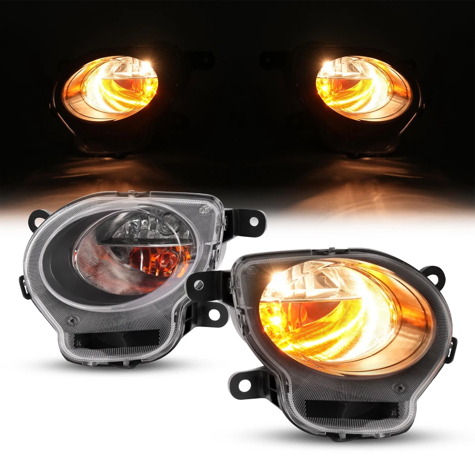 Par de luces de estacionamiento con señal de giro derecha + izquierda lente transparente con bombillas para Fiat 500 12-17 Foto 3 de 4