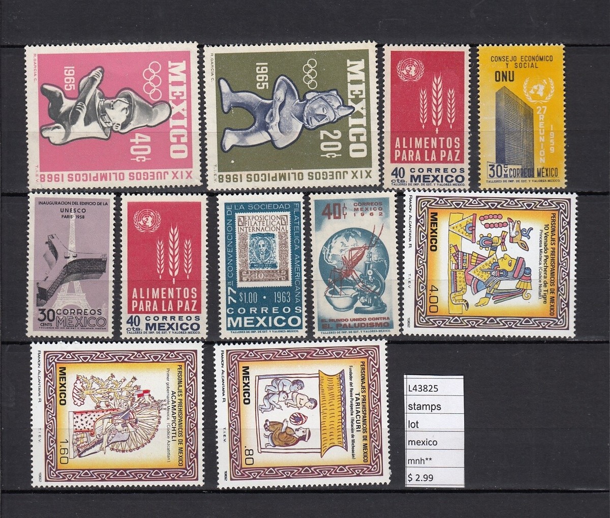 STAMPS LOT MEXICO MNH** (L43825) | eBay
