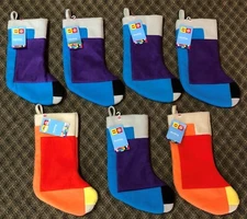 Lot of 7 Lego Collection X Target 20" Color Block Christmas Stocking New NWT 