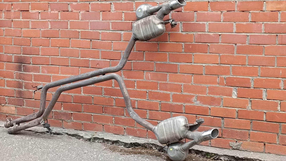 Audi A6 4G exhaust system sound original 4G0253612N 4G0253611N | eBay