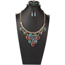 Jewelry Display,Necklace Display Bust,Black Leather Jewelry Bust Display Stan...