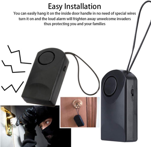 Allarme, Porta di Sicurezza Porta Portatile, Finestra, Allarme Borsa, Sensore Touch Anti Furto 120Db - Foto 5 di 12