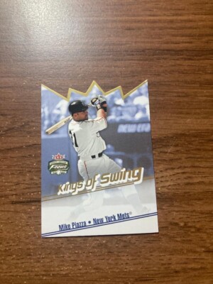 Mike Piazza 2002 Fleer Focus Jersey Edition Kings of Swing #2 Mets