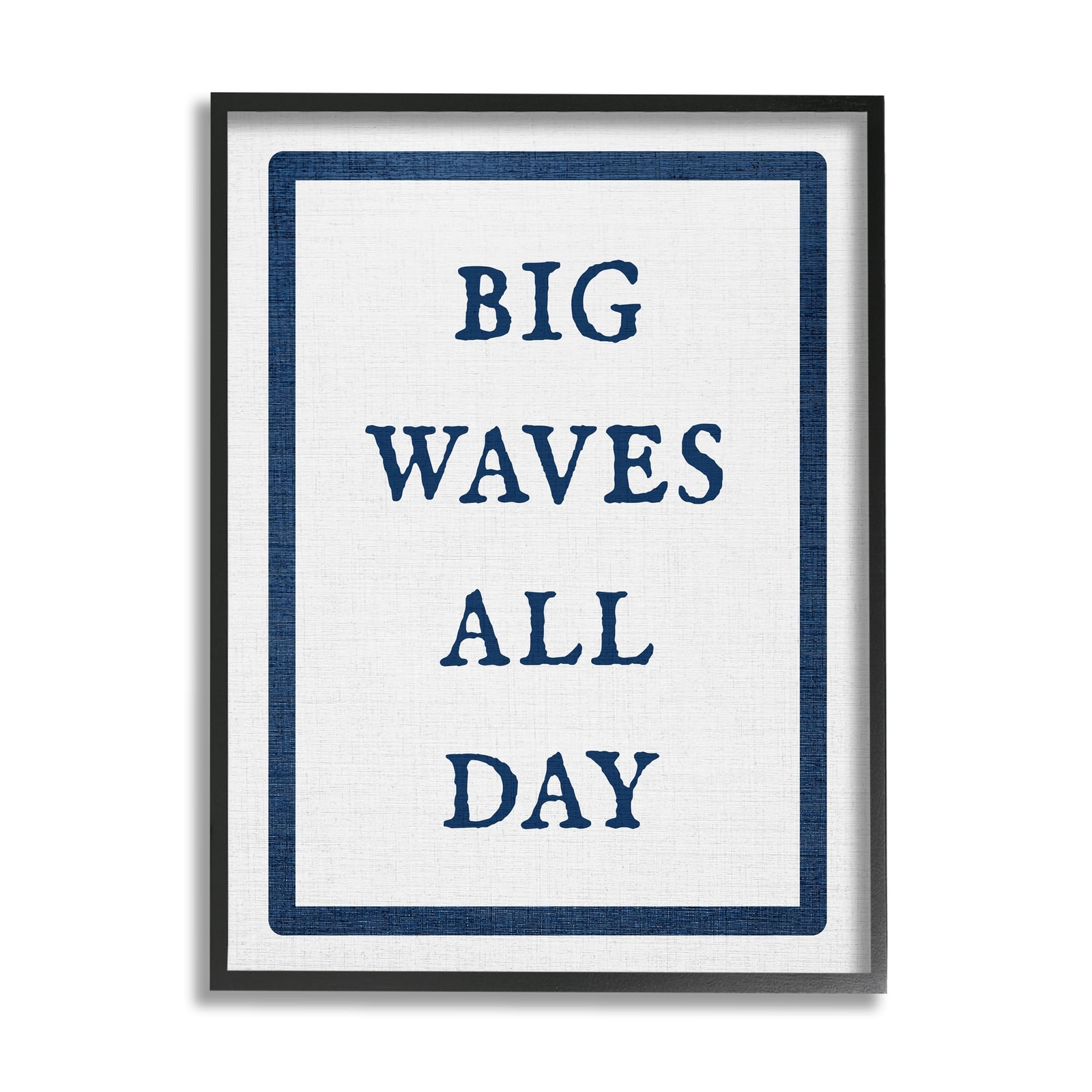 Big Waves All Day Phrase Framed Giclee Art by Lil' Rue