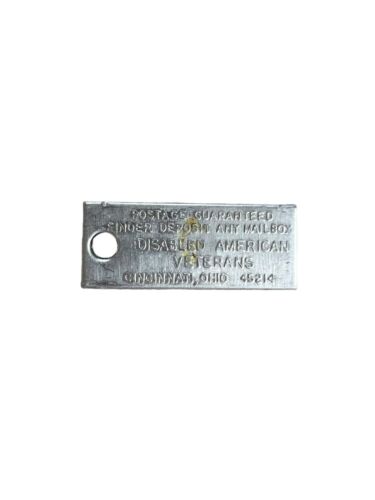 Minnesota MN Disabled American Veteran Key Chain License Plate 1974 Mini Vtg 70s - Picture 2 of 2