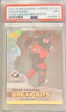 2023 UD TEAM CANADA JUNIORS TEAM CANADA BREAKOUTS TCB14 SARAH NURSE /100 PSA 9