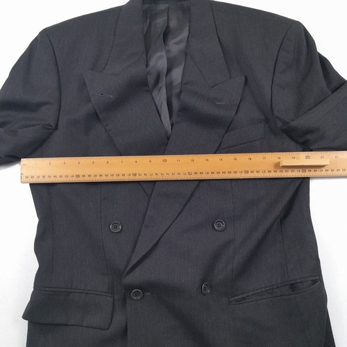 BOSS Hugo Boss Blazer Al Capone Super 100 Men's 40R Charcoal Pure New Wool - Picture 7 of 17