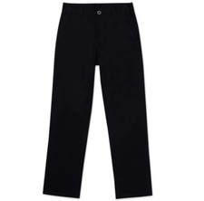 Nautica Boys Uniform Flat Front Pant Black Sz 14 Husky
