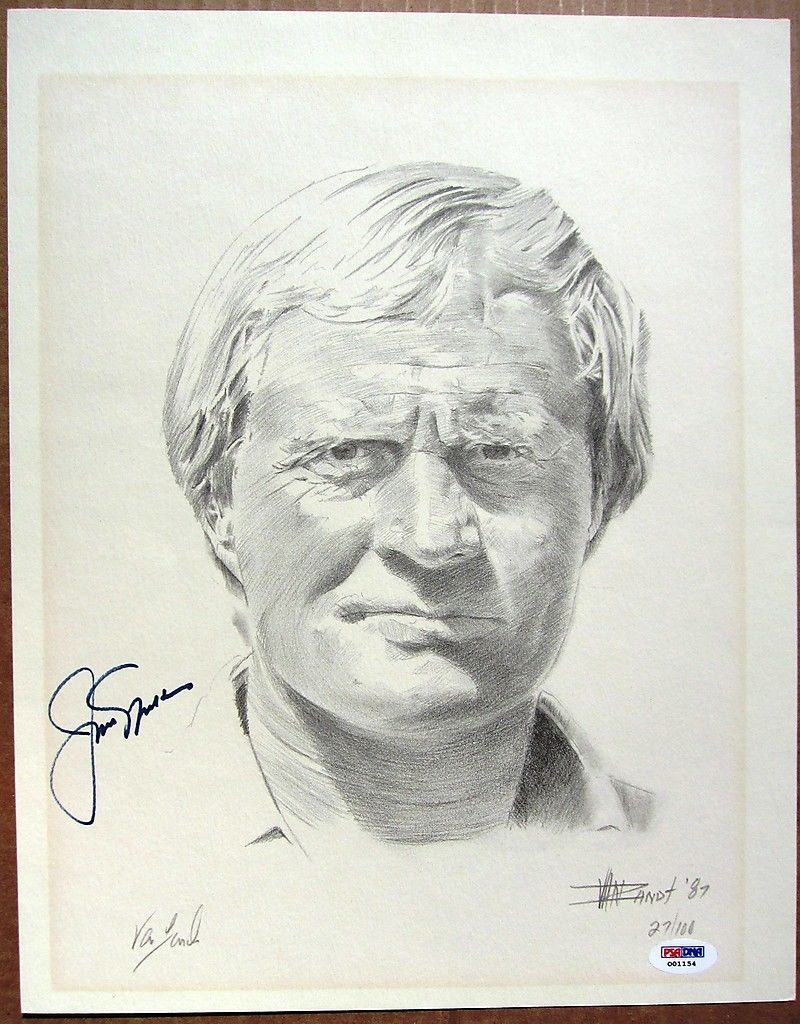 Jack Nicklaus signed 11x14 William VanZandt Print PSA/DNA LE100