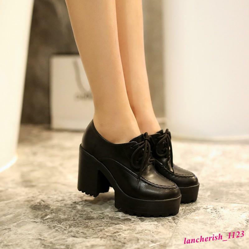 [MLB] Ground Chunky Mary Jane /追跡付 Mary Jane Block Heel Pumps