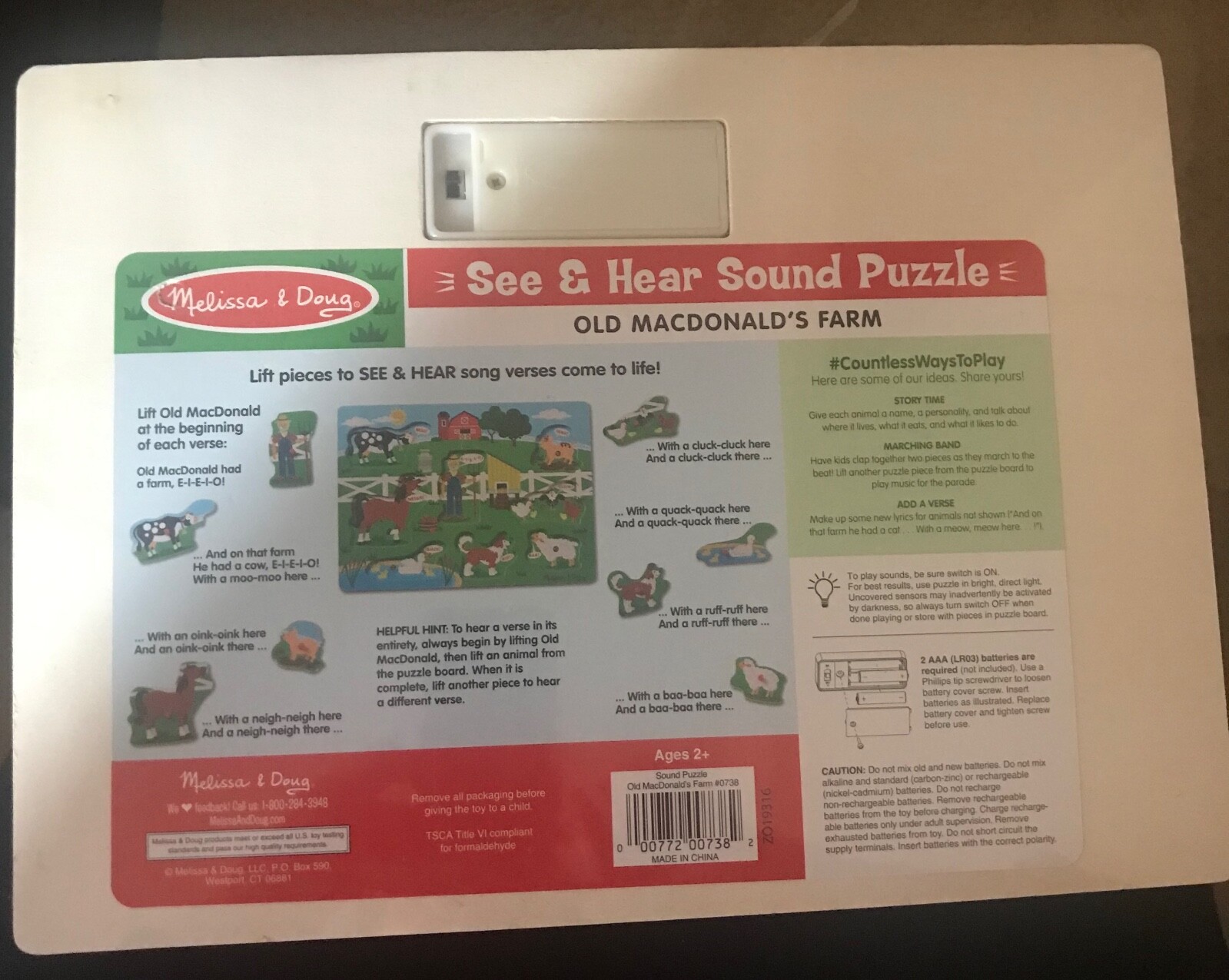 melissa & doug old macdonald's farm sound puzzle