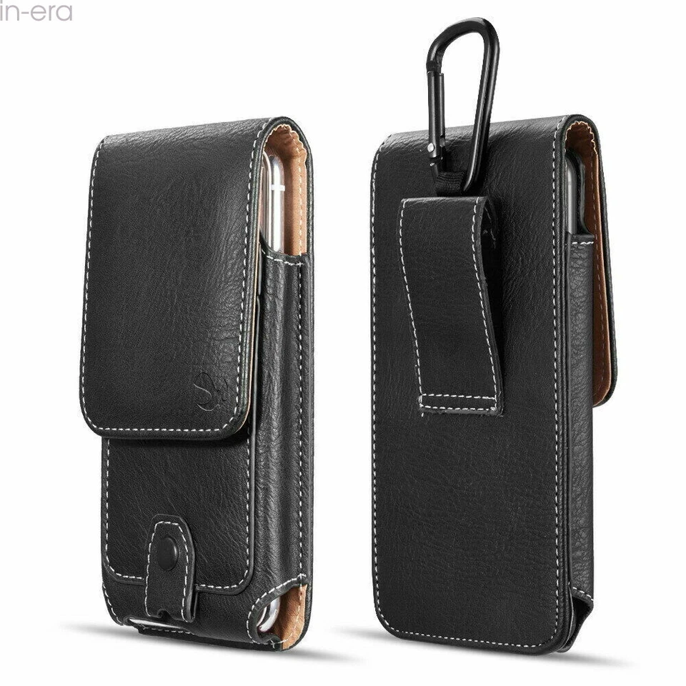 Universal Cell Phone Case Pouch Holster w/ Belt Loop Metal Clip for Large Phones - Image 3 of 4