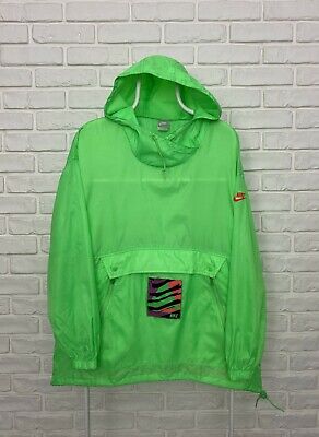 Vintage 90s Men's Nike Nylon Anorak Jacket Acid Green Vintage 90s Men's Nike Nylon Anorak Jacket Acid Green
