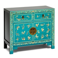 Wudang Oriental Painted Furniture Blue Small Living Dining Room Sideboard Wudang Oriental Painted Furniture Blue Small Living Dining Room Sideboard