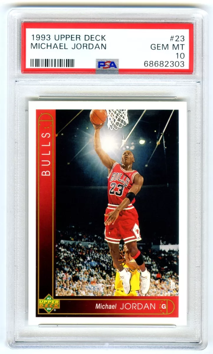 MICHAEL JORDAN CHICAGO BULLS 1993 UPPER DECK PSA 10 HOT NBA CARD