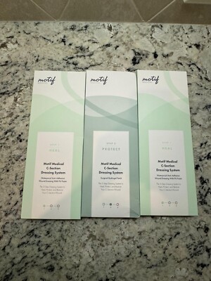 NEW set 3 Motif Medical C-section Dressing System Heal And Protect